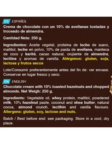 Crema proteica BOMBON CREAM 250 Gr  - Erix
