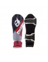 Espinillera Tobillera Fury P Piel rojo ES-542 M -B
