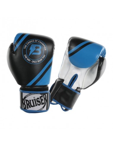 Guantes de boxeo one way thai azul negro GU-363-12