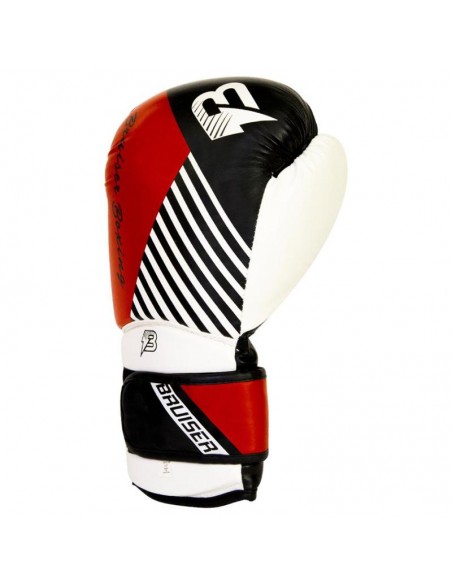 Guantes Boxeo Fury P Piel blanco y rojo -10/12 Oz