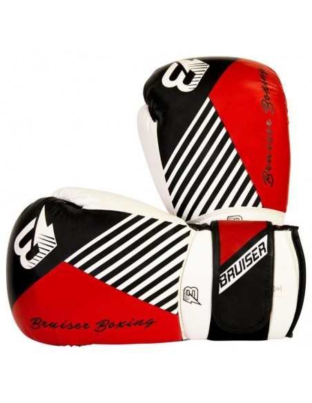 Guantes Boxeo Fury P Piel blanco y rojo -10/12 Oz
