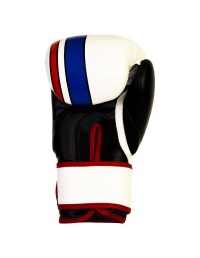 Guantes Thai Style P Piel blanco/azul/rojo 10/12 O 2