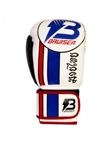 Guantes Thai Style P Piel blanco/azul/rojo 10/12 O