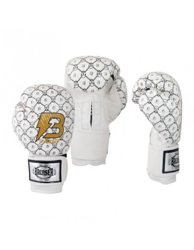Guantes Skull Blanco Piel - 16 Oz - Bruiser