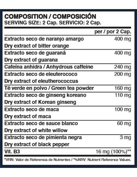 Thermo X 1 x 2 Capsulas - Erix nutrición