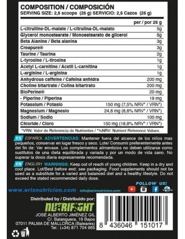 EXPLOSIVE STRENGTH Piruleta 1x25 GR ERIX Nutricion
