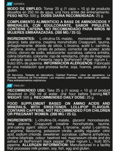 EXPLOSIVE STRENGTH Piruleta 1x25 GR ERIX Nutricion
