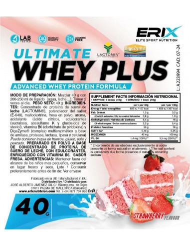 Whey Plus Ultimate 1 x 40 gr  Choco-Coco - Erix