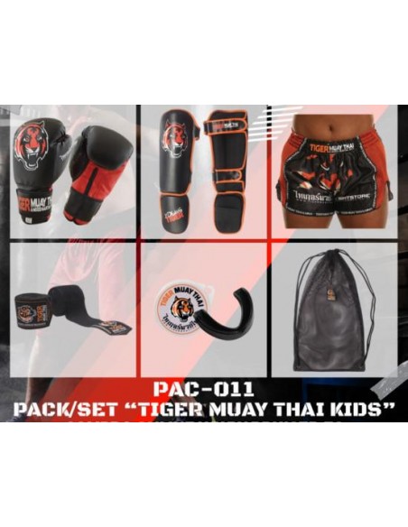  PACK DE “TIGER MUAY THAI KIDS 8 OZ XS