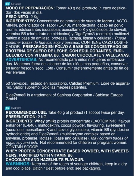 Whey Plus Ultimate 2 kg bombón rocher - Erix nutri