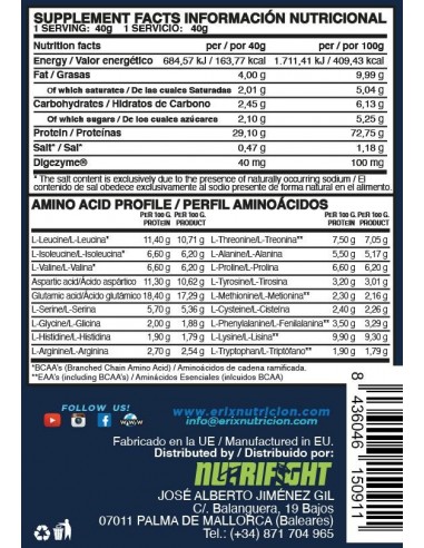 Protein Shake whey 40 Gr  Chocolate Belga - Erix N