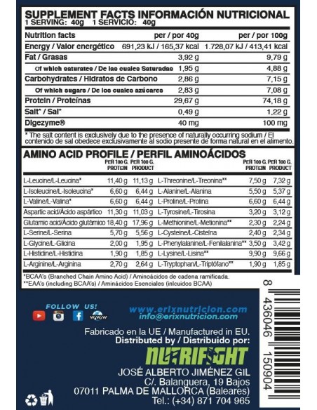 Protein Shake whey 40 Gr. Vainilla