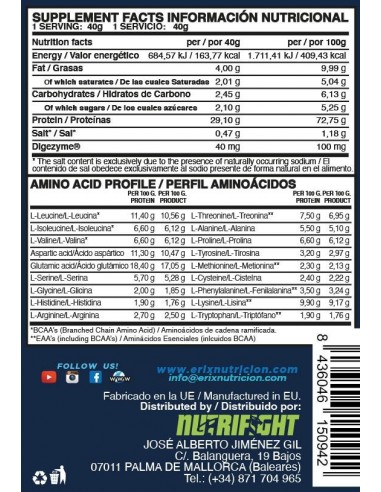 Protein Shake whey 40 Gr  Bombon Rocher - Erix Nut