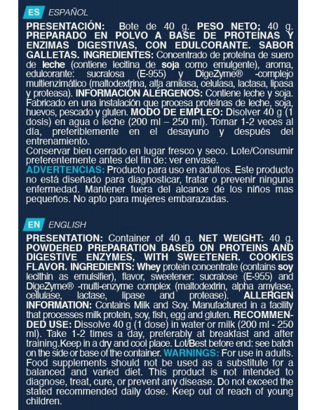 Protein Shake whey 40 Gr  Cookies - Erix Nutrición