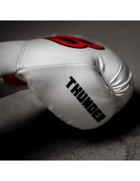 Guantes Boxeo Thunder White P Piel -10 Oz -Bruiser
