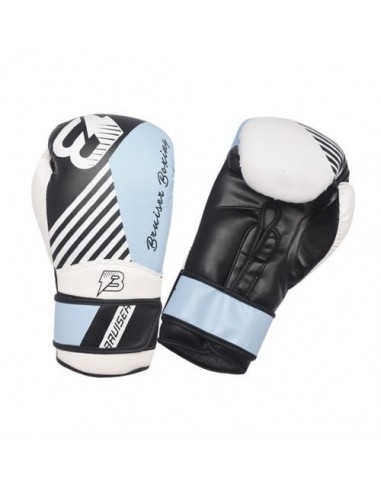 Guantes Boxeo Fury P Piel Azul claro y negro GU-38