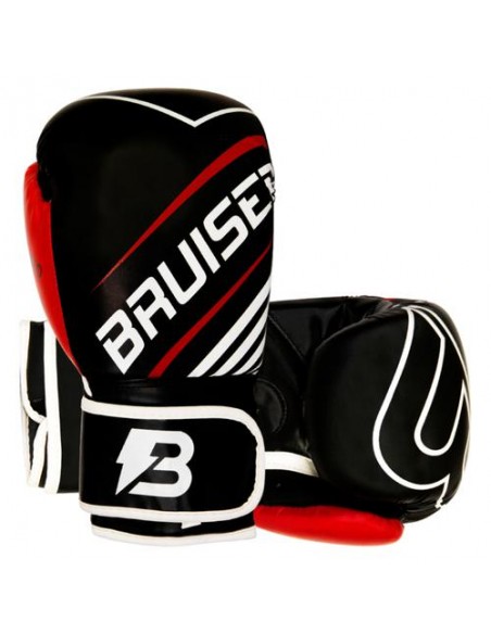Guantes Boxeo Super Hero P Piel rojo y negro GU-39