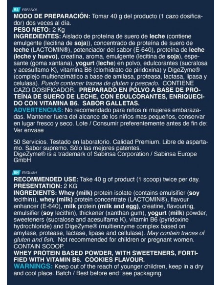 ISO Advanced Plus 2kg cookies - Erix nutrición