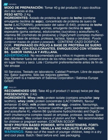 ISO Advanced Plus 2kg vainilla avellana - Erix nut