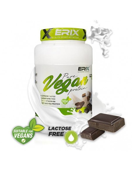 Pure vegan protein 1 kg chocolate - Erix nutrición