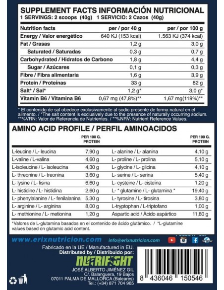 Pure vegan protein 1 kg chocolate - Erix nutrición