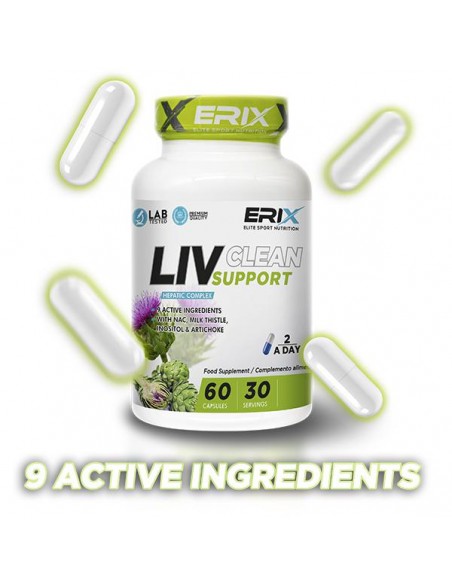 LIV clean support - 60 caps - Erix Nutrición