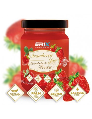 Mermelada 0  170 gr  Fresa 18  proteina - Erix