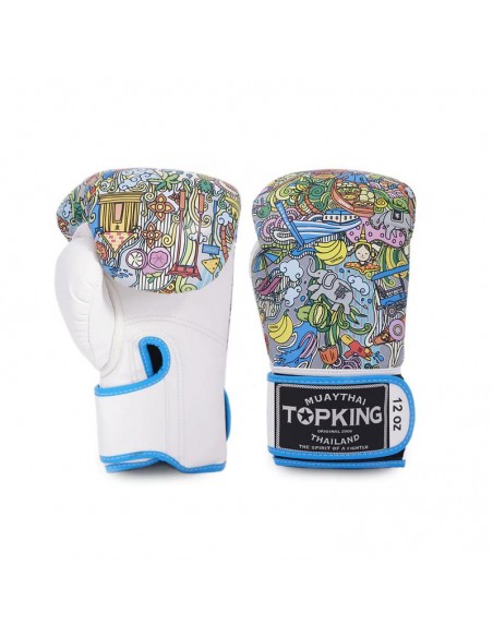GUANTES TOPKING  THAI CULTURE WHITE  14OZ