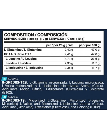BCAA’S   GLUTAMINA   Kiowa   2 1 1 Lima/Limón 500