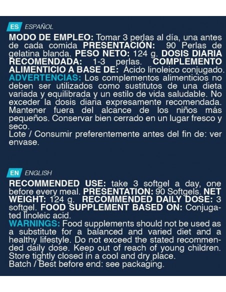 CLA 90 softgel - Erix Nutrición