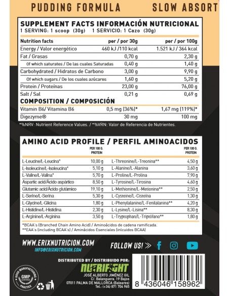 Casein night 1 kg Cookies - Erix