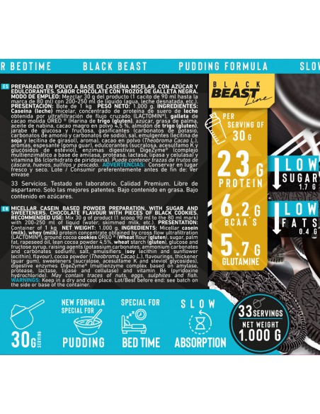 Mousse Casein 1 kg (Sabor Oreo)