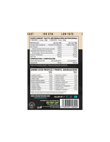 ISO Zero Black 900 Gr  Oreo/Choco Blanco - Erix