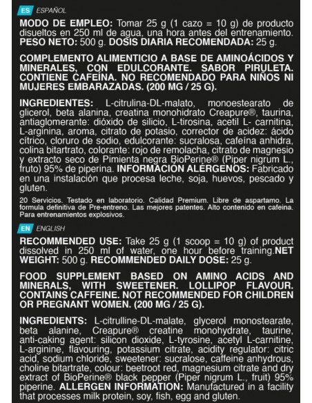 EXPLOSIVE STRENGTH PIRULETA 500 GR ERIX PIRULETA