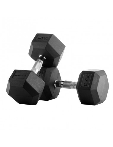 Mancuernas de goma Hexagonales 12 5 Kg  par  