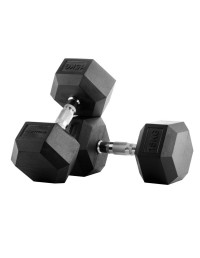 Mancuernas de goma Hexagonales 15 Kg  par 