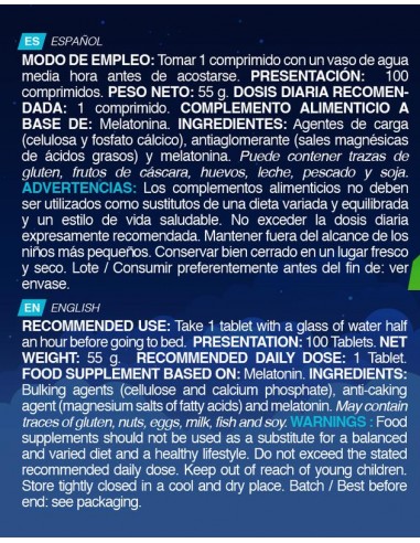 Melatonina 1 MG 100 TABLETAS