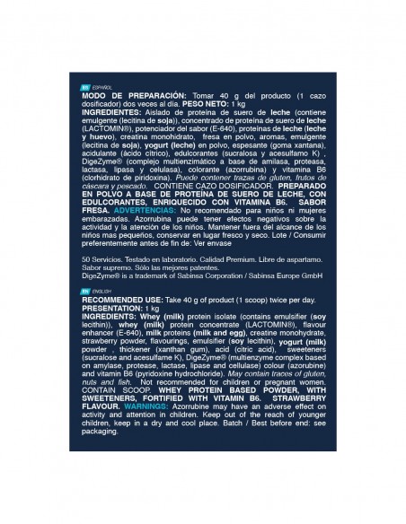 ISO Advanced PLUS 1 Kg Fresa
