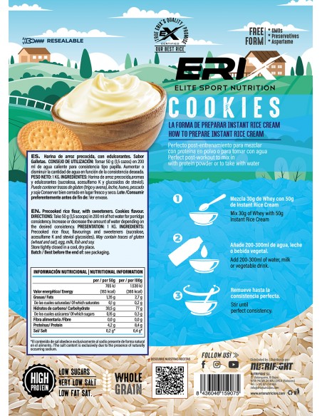 Crema de arroz Rice cream 1 kg galleta maria - E