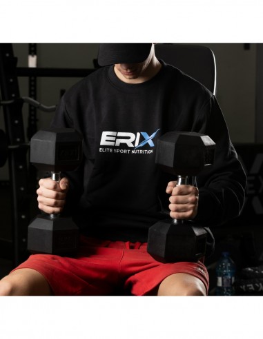Sudadera cuello redondo Negra - Erix...