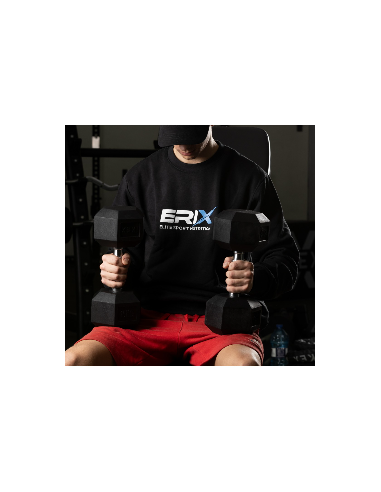 Sudadera cuello redondo Negra - Erix...