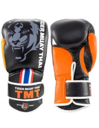 Guantes Thai  TMT  16 OZ Negro/naranja Bruiser