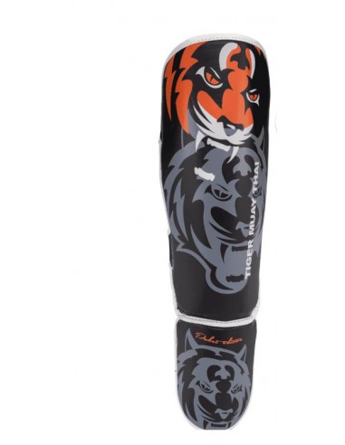 Espinilleras TMT Kids negro/naranja L Bruiser