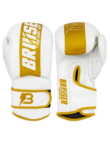 Guantes Boxeo Pro Fight Blanc/oro 14/16OZ Bruiser