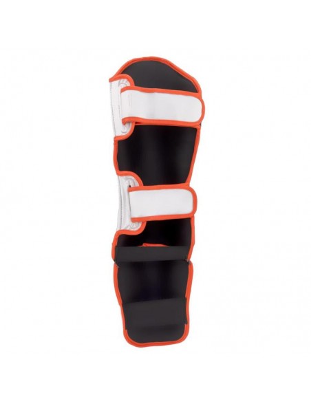Espinilleras TMT Polipiel Blanc/naranja M Bruiser