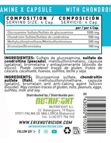 Glucosamine Complex 120 capsulas - Erix Nutrición